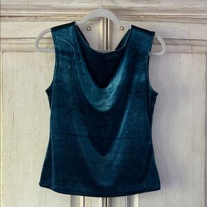 Banana Republic Teal Velvet Sleeveless Top